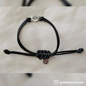 Harley Davidson Women's Bar & Shield Outline Cord Bracelet